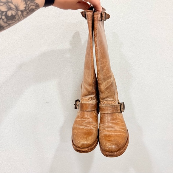 Vintage Y2K Frye Veronica Slouch Boots Coastal Cowgirl Distressed Western Size 6 - Picture 5 of 13